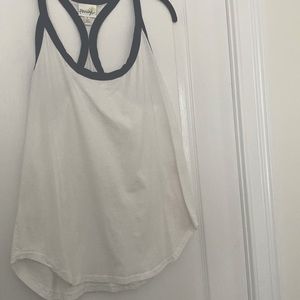 Anthropologie blue and white tank top